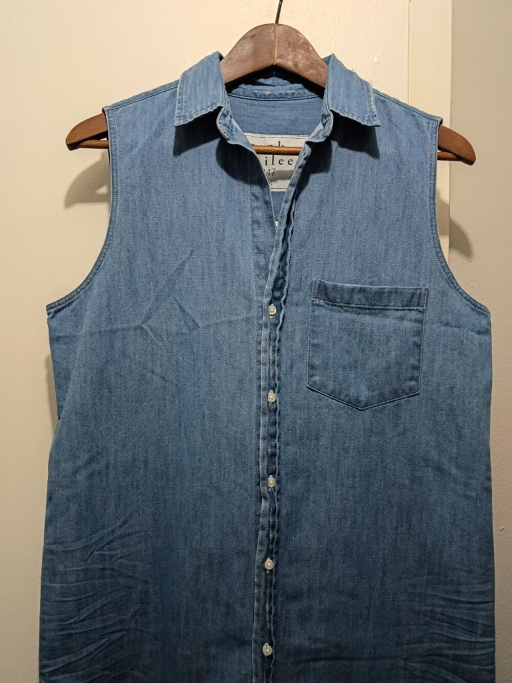 FRANK & EILEEN Rory sleeveless maxi shirtdress (M) - Picture 4 of 16